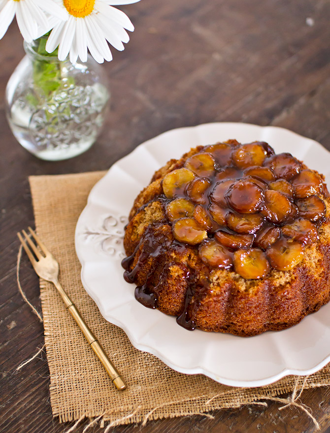 Caramelised Banana and Rum Cake