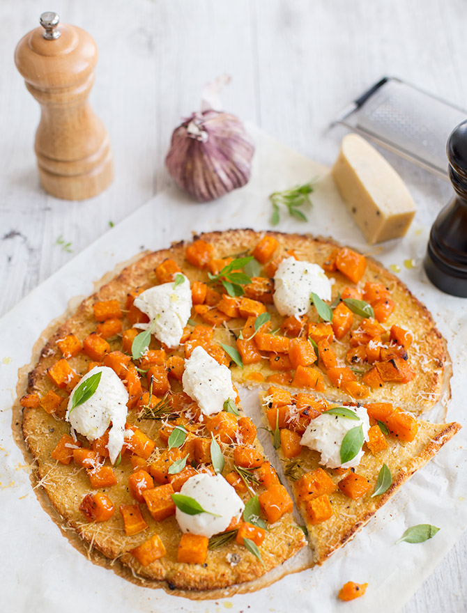 Simple Dinners - Cauliflower Pizza with Roasted Pumpkin