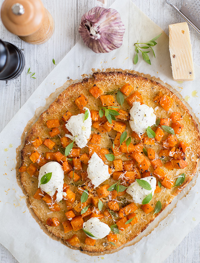 Simple Dinners - Cauliflower Pizza with Roasted Pumpkin