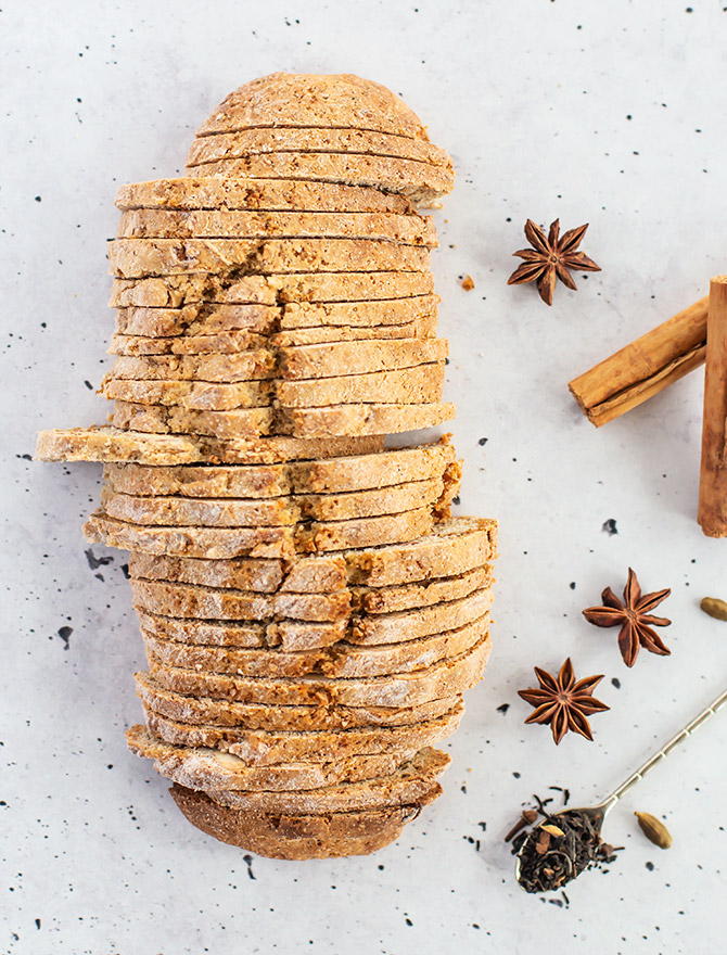 Chai, Fig and Almond Biscotti