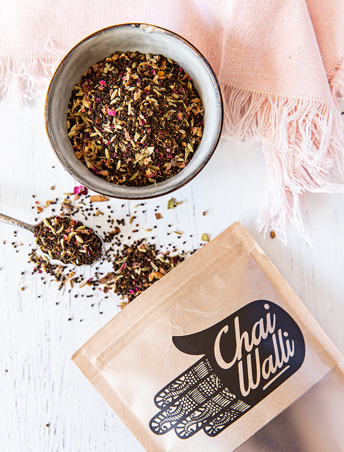 Chai Walli Chai Tea ingredients + packaging