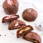 Christmas Candy Cane Gingerbread Cheesecake Stuffed Cookies