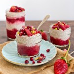 Chia Pudding with Honey Stewed Rhubarb