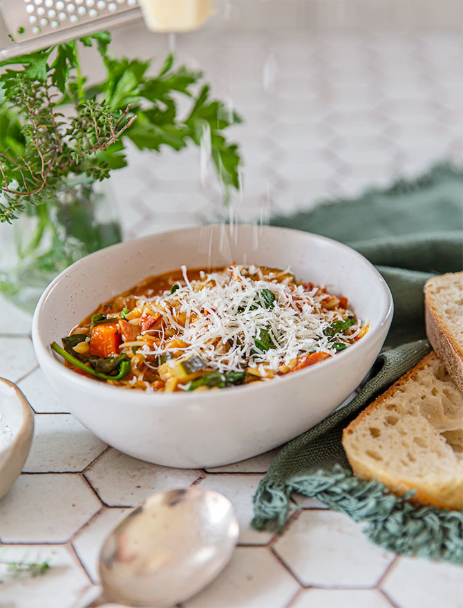 Chunky Chicken Orzo Soup