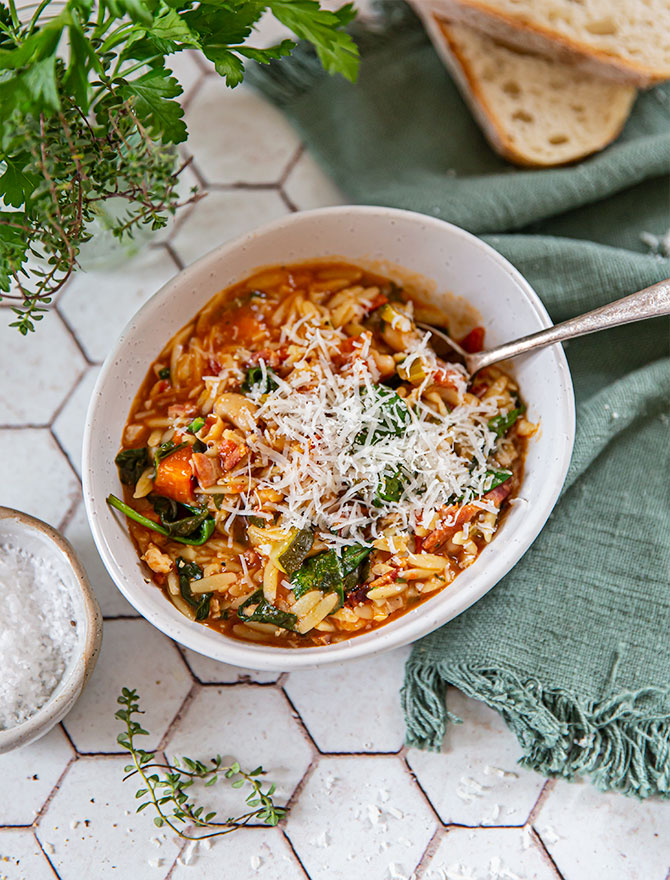 Chunky Chicken Risoni Soup