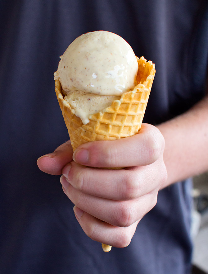 No Churn Cinnamon Doughnut Ice Cream