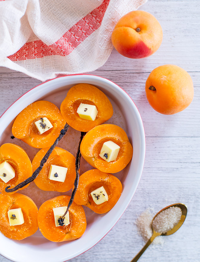 Golden Milk Panna Cotta with Roasted Apricots