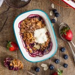 Healthy Berry, Coconut and Quinoa Crumble