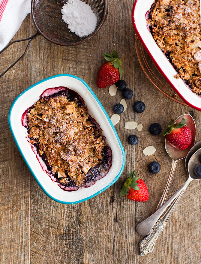 Healthy Berry, Coconut and Quinoa Crumble