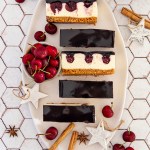 Mulled Wine Cherry Cheesecake Bars