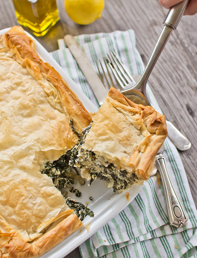 Ottolenghi Spinach, Ricotta and Fetta Pie