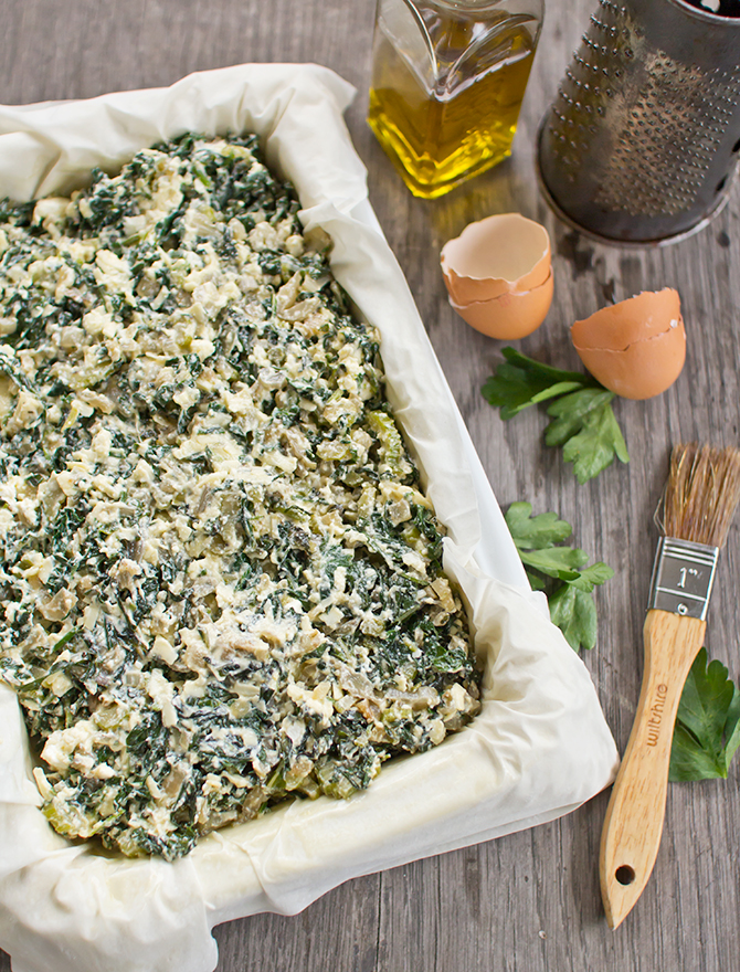 Ottolenghi Spinach, Ricotta and Fetta Pie