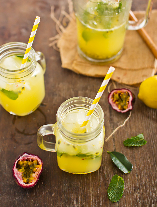 Passionfruit Kaffir Lime Lemonade