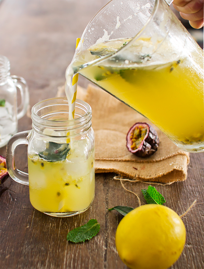 Passionfruit Kaffir Lime Lemonade