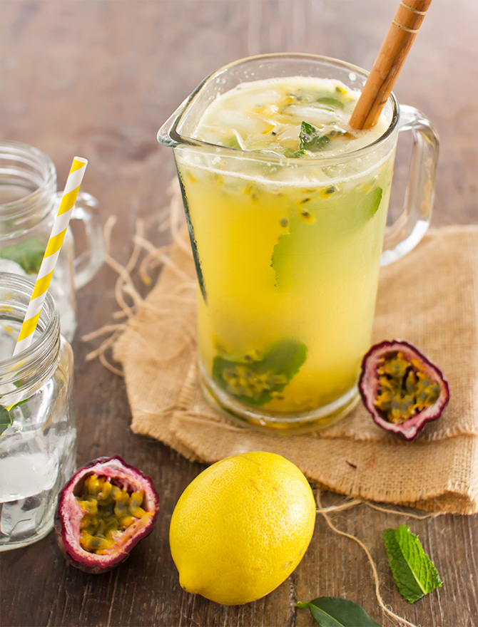 Passionfruit Kaffir Lime Lemonade