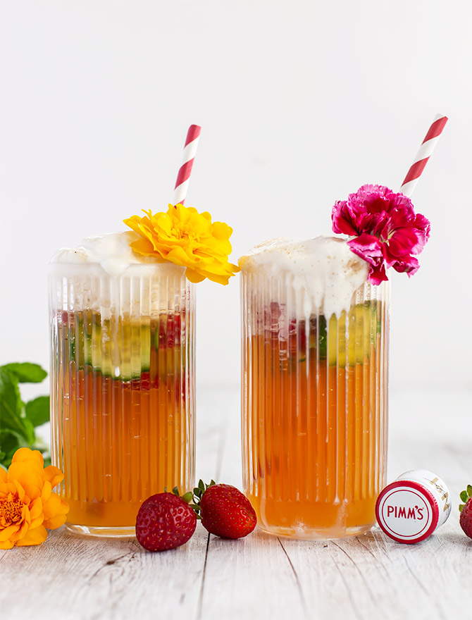 Pimms Cup Spider Ice Cream Float