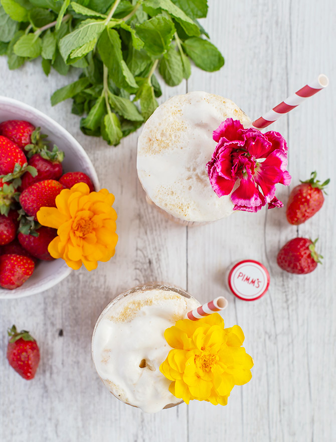 Pimms Cup Spider Ice Cream Float