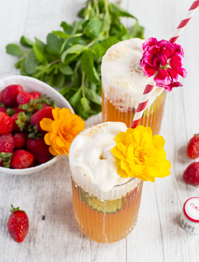 Pimms Cup Spider Ice Cream Float