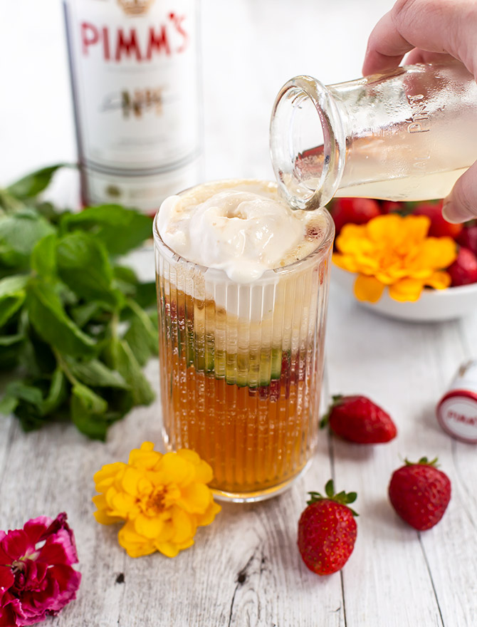 Pimms Cup Spider Ice Cream Float