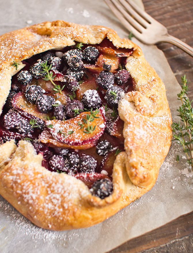 Plum, Blueberry and Thyme Galette