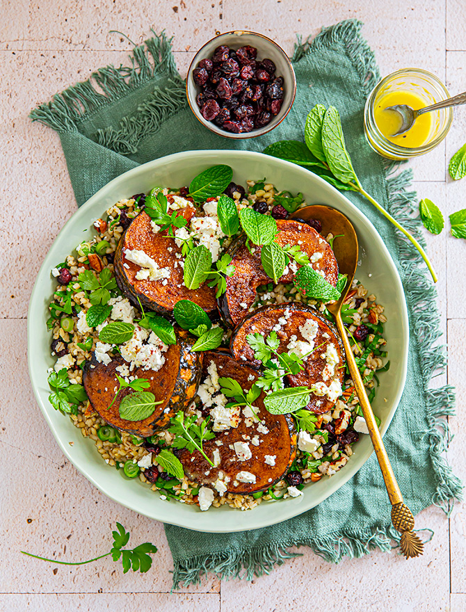 Spiced Pumpkin Pearl Barley Salad