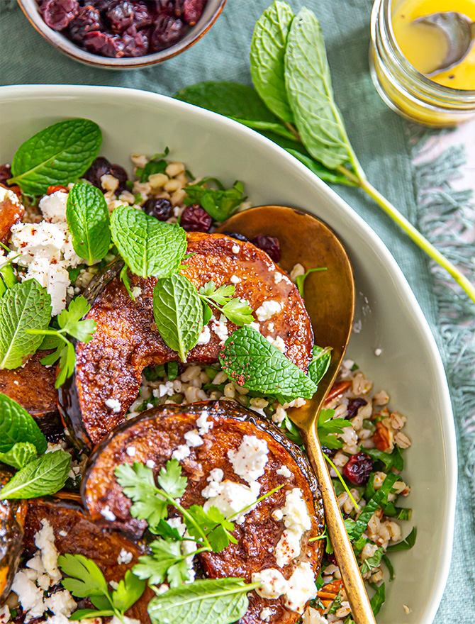 Spiced Pumpkin Pearl Barley Salad