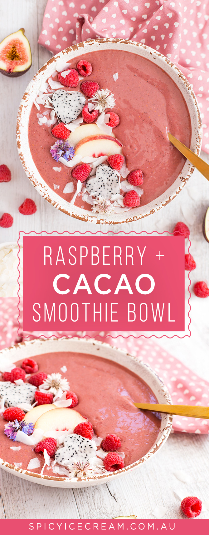 Raspberry and Cacao Smoothie Bowl