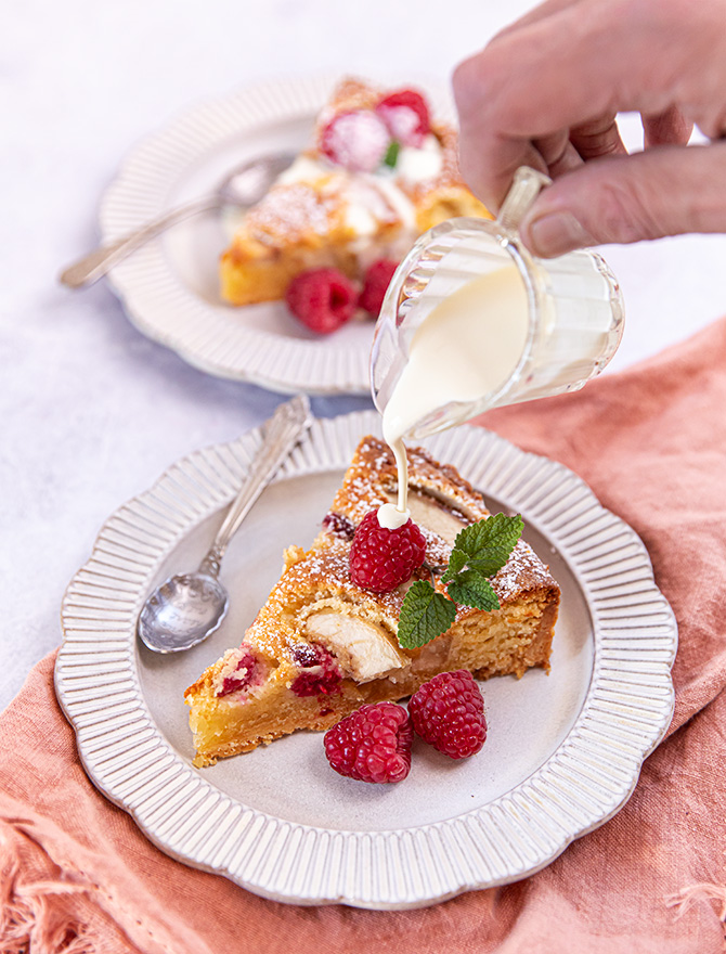 Raspberry Nectarine Frangipane Tart