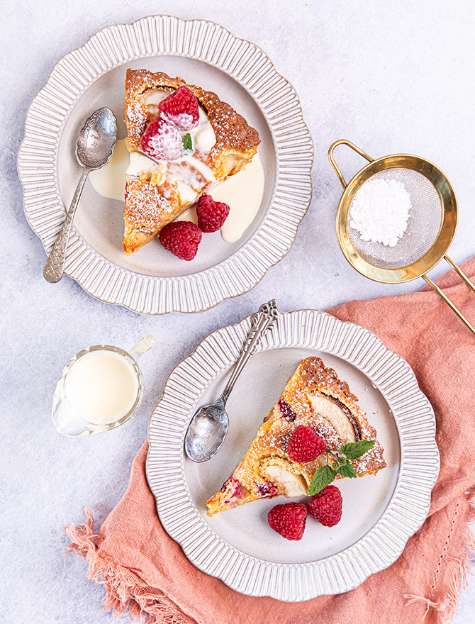 Raspberry Nectarine Frangipane Tart