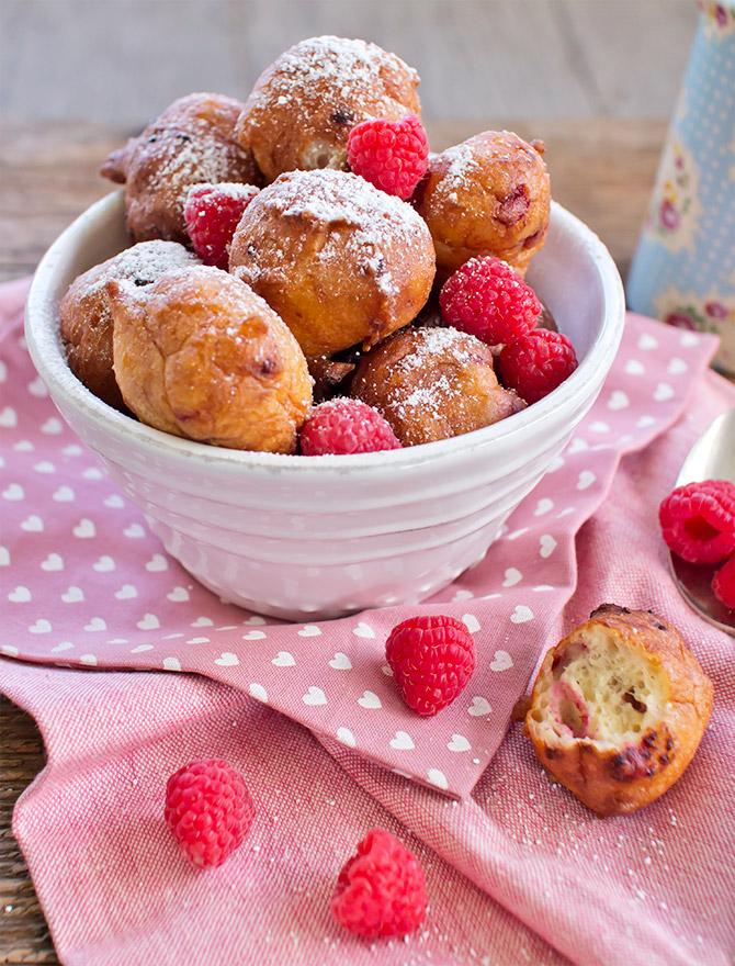 Raspberry Ricotta Doughnuts