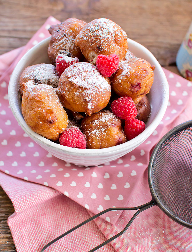 Raspberry Ricotta Doughnuts