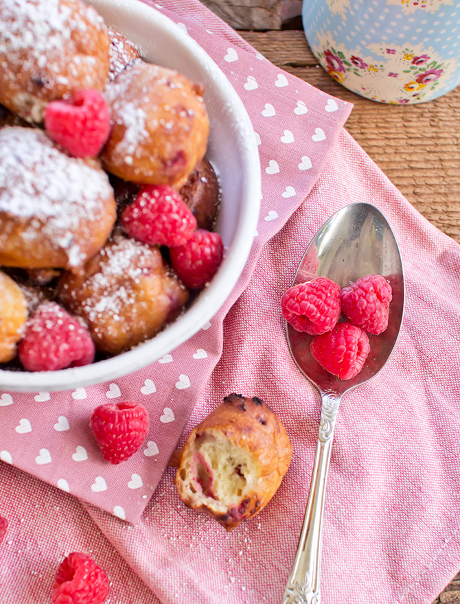 Raspberry Ricotta Doughnuts