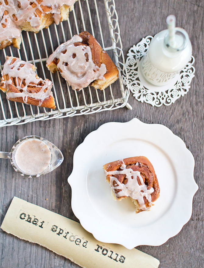 Chai Spiced Rolls with Cinnamon Glaze