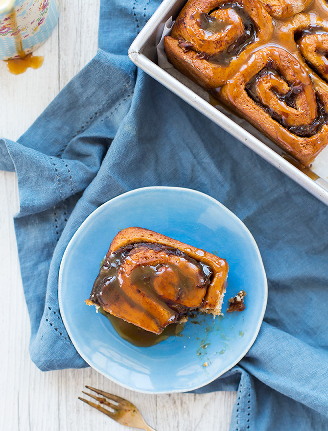 Sticky Date Rolls with Salted Caramel Sauce