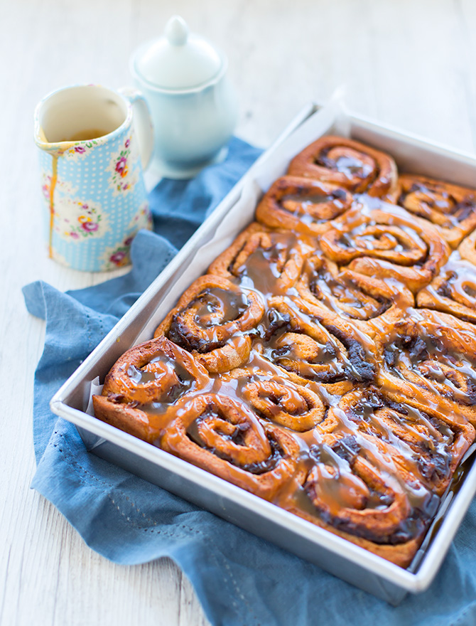 Sticky Date Rolls with Salted Caramel Sauce