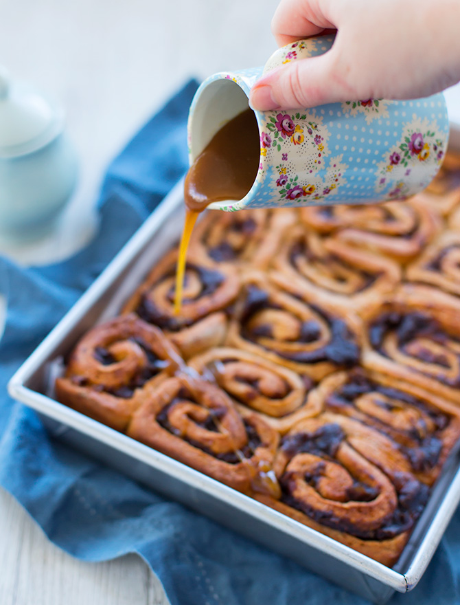 Sticky Date Rolls with Salted Caramel Sauce