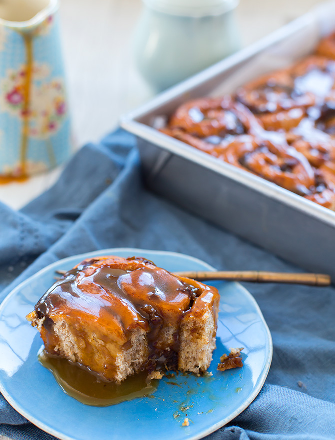 Sticky Date Rolls with Salted Caramel Sauce