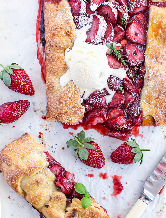 Strawberry and Thyme Galette Tart