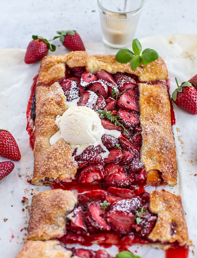 Strawberry and Thyme Galette Tart