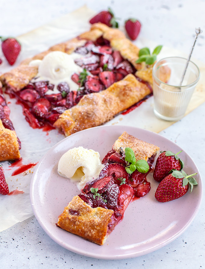 Strawberry and Thyme Galette Tart