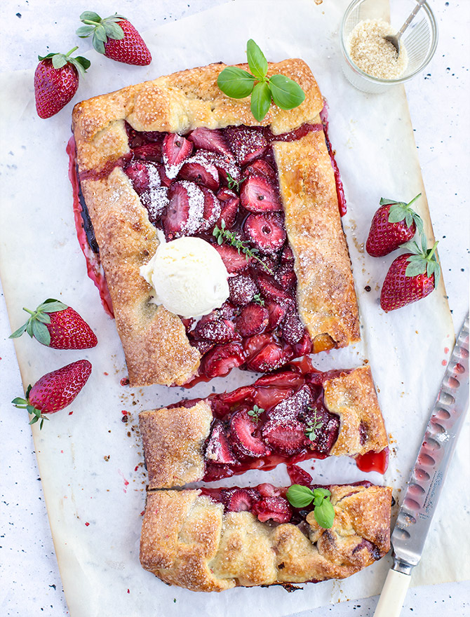 Strawberry and Thyme Galette Tart