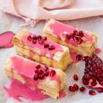 Vanilla Slice with Pomegranate Glaze