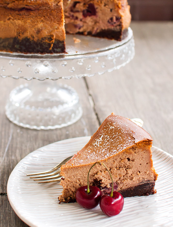 boozy desserts bourbon cherry cheesecake