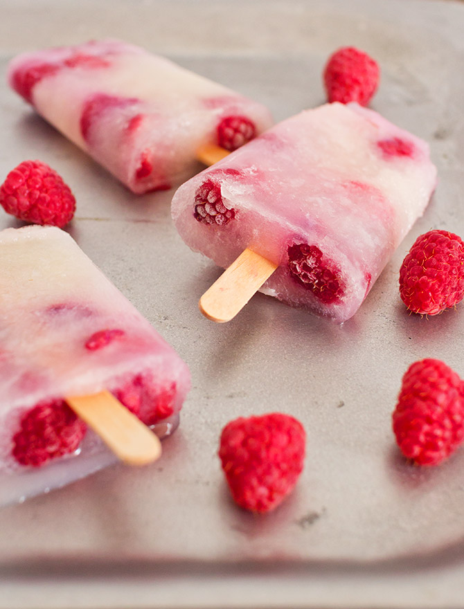 Boozy Desserts Lychee Raspberry Gin Popsicle