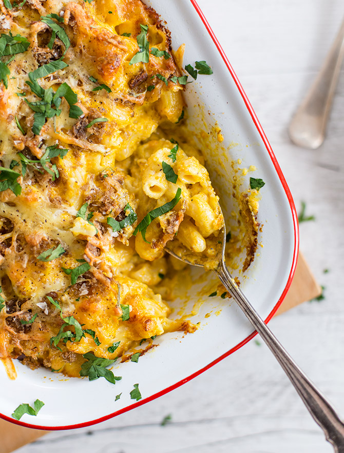 Pumpkin Cauliflower Mac and Cheese