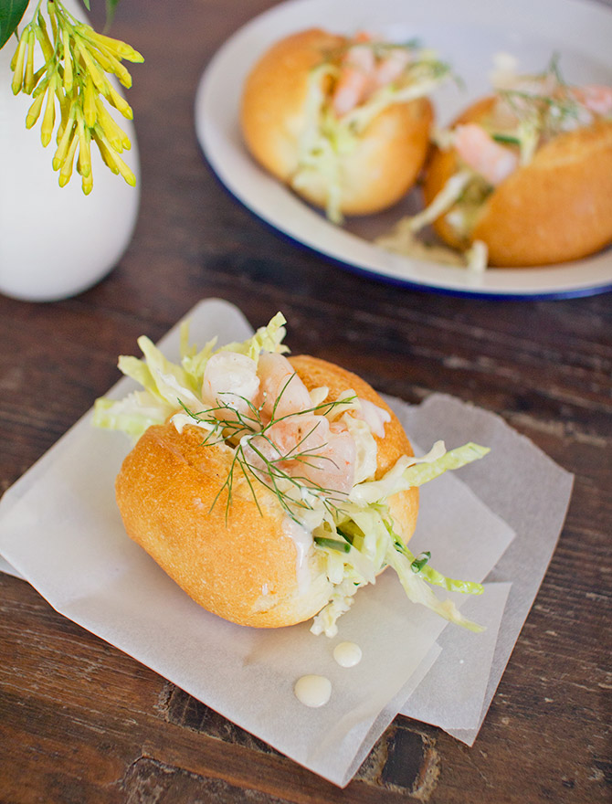 Prawn Sliders with Lemon Fennel Slaw