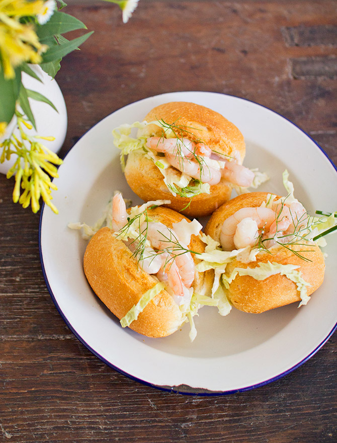 Prawn Sliders with Lemon Fennel Slaw