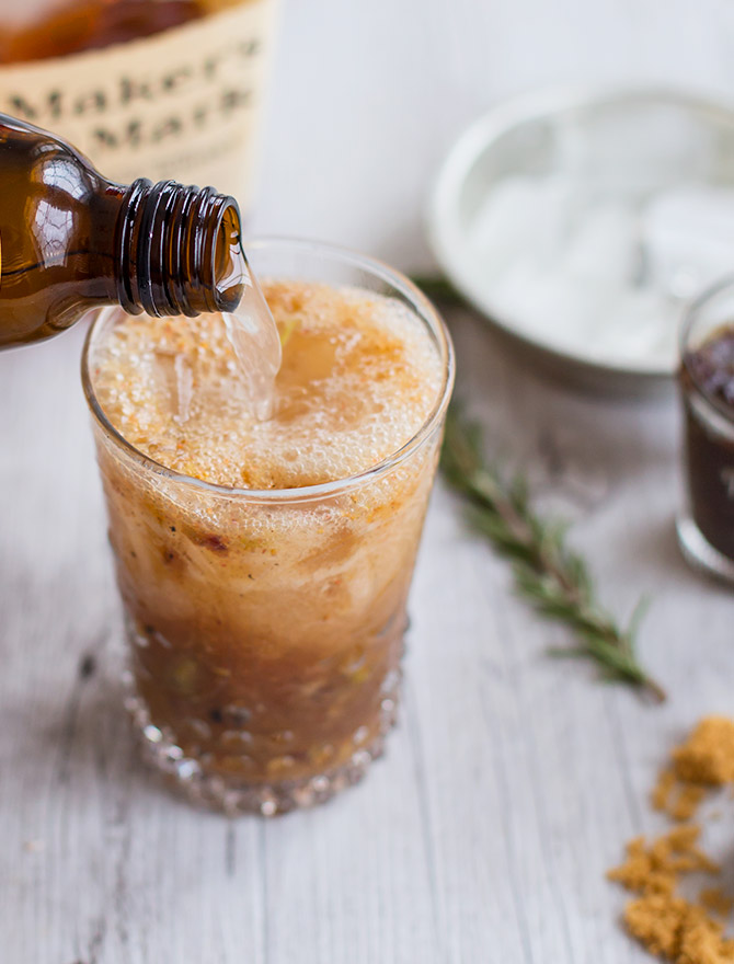 Sticky Date Bourbon Smash Cocktail