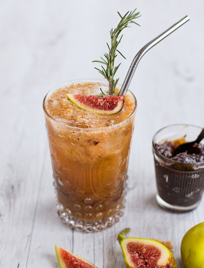 Sticky Date Bourbon Smash Cocktail