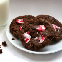 Chocolate Candy Cane Cookies